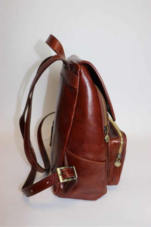 Polished Leather Backpack R61 - Image 3