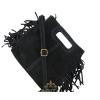 11 V344 The Boho Fringe Suede Shoulder/Crossbody Bag
