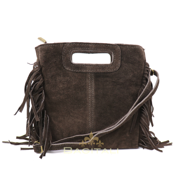 13 V344 The Boho Fringe Suede Shoulder/Crossbody Bag