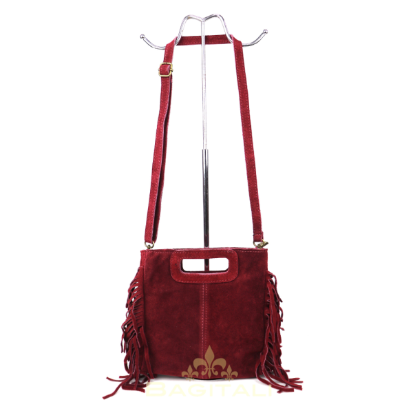 14 V344 The Boho Fringe Suede Shoulder/Crossbody Bag