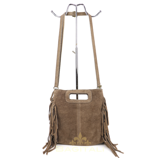 5 V344 The Boho Fringe Suede Shoulder/Crossbody Bag