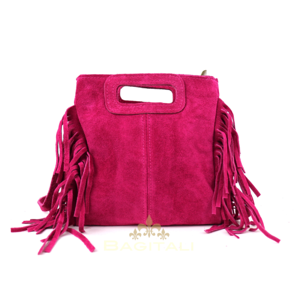 9 V344 The Boho Fringe Suede Shoulder/Crossbody Bag