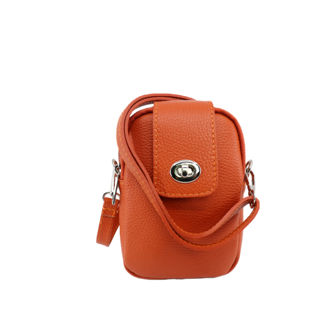 Leather Two-Pocket Portable Crossbody Bag V343