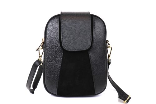 F255 Medium Leather Suede Crossbody Bag - Image 29