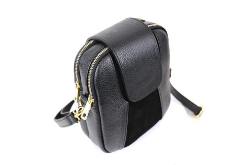 F255 Medium Leather Suede Crossbody Bag - Image 28