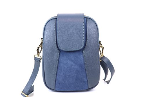 F255 Medium Leather Suede Crossbody Bag - Image 25