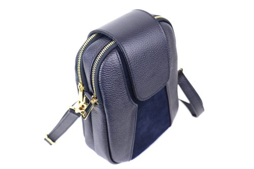 F255 Medium Leather Suede Crossbody Bag - Image 23