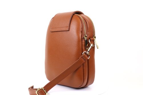 F255 Medium Leather Suede Crossbody Bag - Image 17