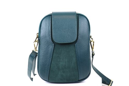 F255 Medium Leather Suede Crossbody Bag - Image 21