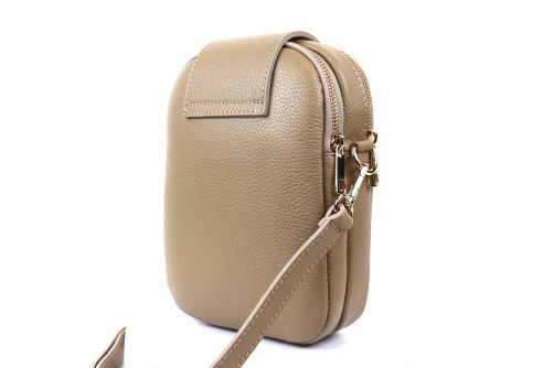 F255 Medium Leather Suede Crossbody Bag - Image 15