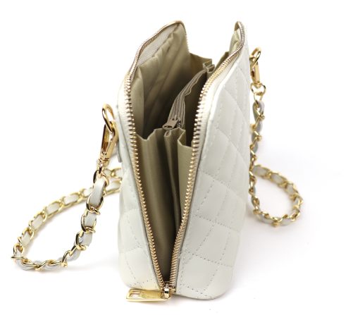 V155 Quilted Leather Crossbody Bag - Image 13