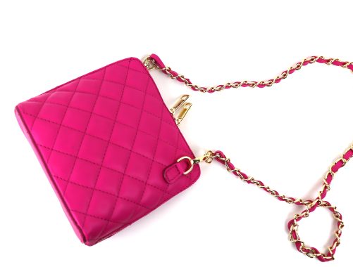 V155 Quilted Leather Crossbody Bag