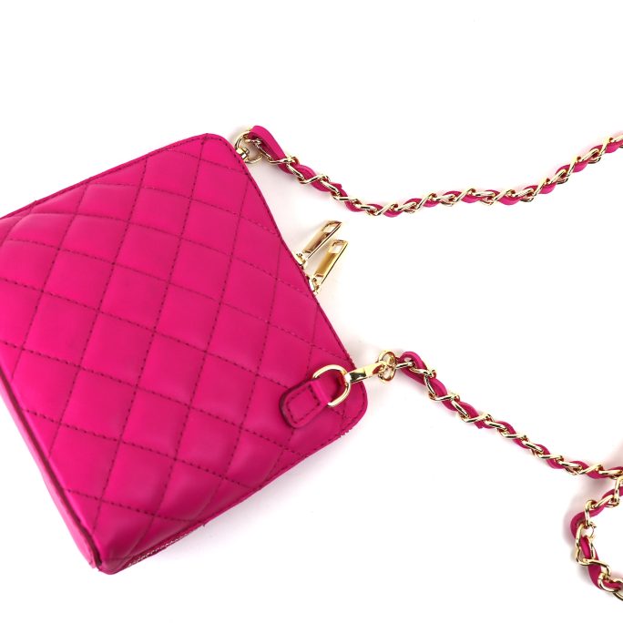 V155 Quilted Leather Crossbody Bag