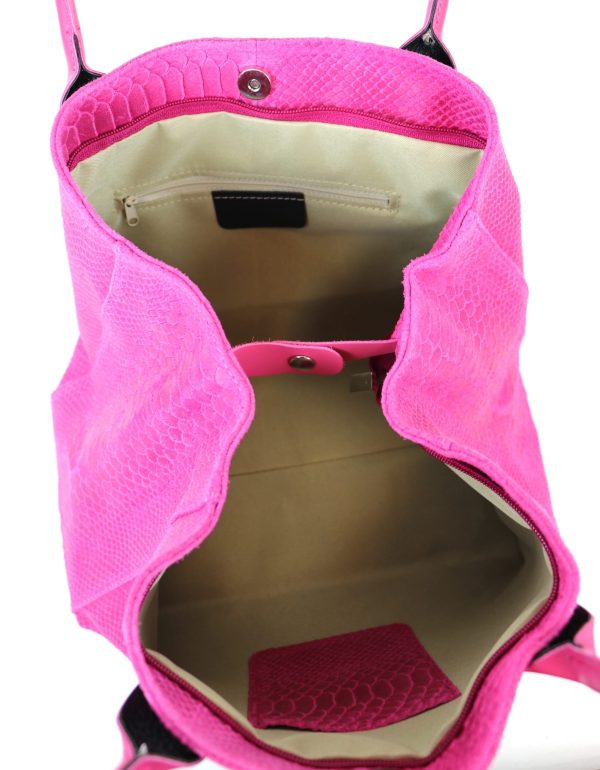 F295 Suede Two Style Convertible Shopper Bag