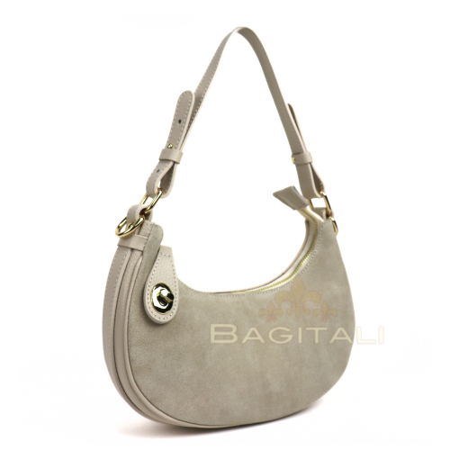 V346 Suede Front Grain Leather Shoulder/ Crossbody Bag