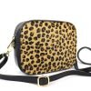 V313 Soft Leather Animal Fur Crossbody Bag