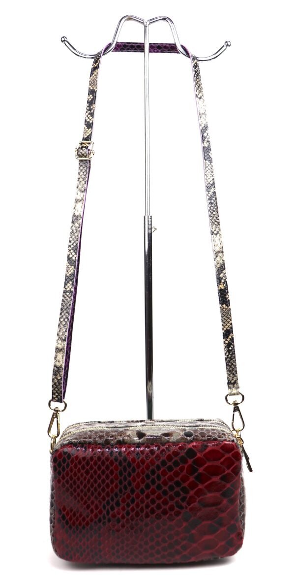 V330 Snake Print Multi-Colour Crossbody Box Bag