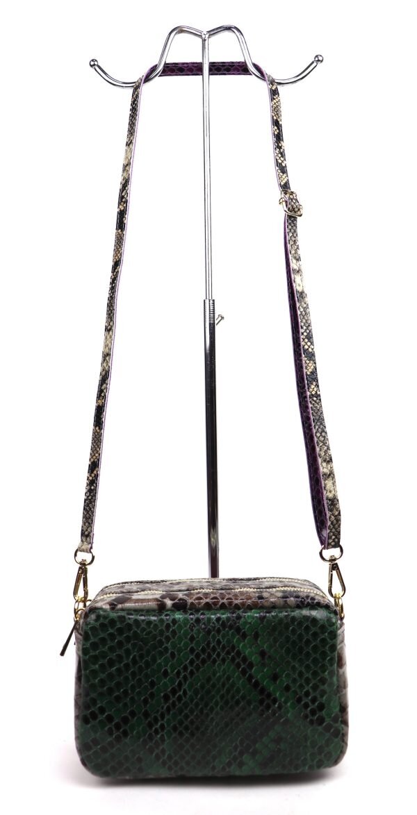 V330 Snake Print Multi-Colour Crossbody Box Bag