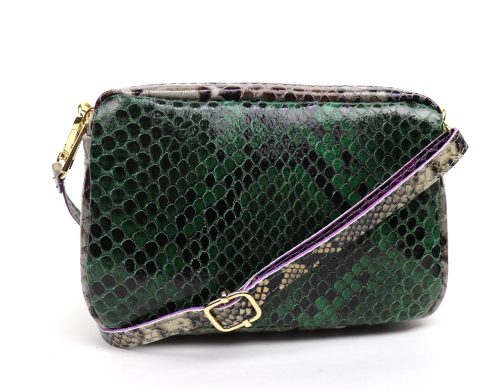 V330 Snake Print Multi-Colour Crossbody Box Bag - Image 13
