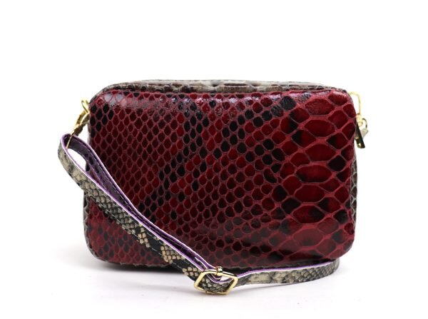 V330 Snake Print Multi-Colour Crossbody Box Bag