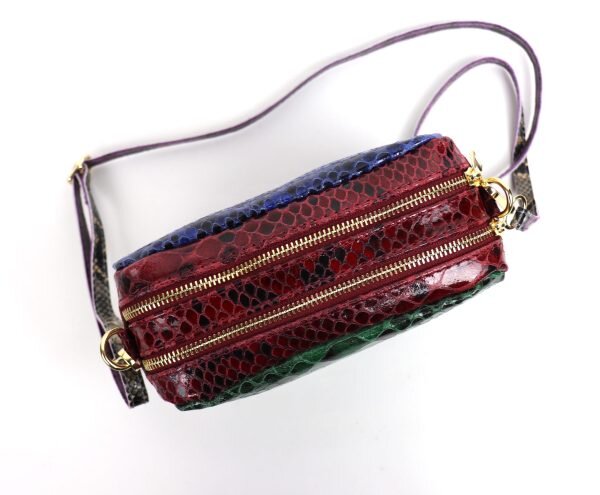 V330 Snake Print Multi-Colour Crossbody Box Bag