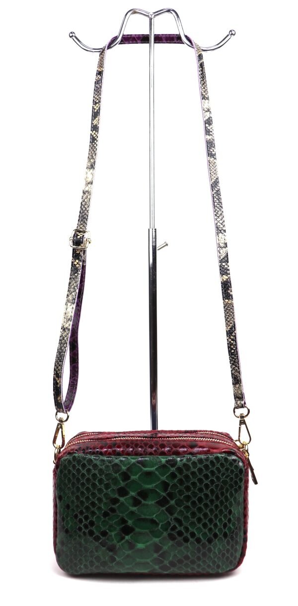 V330 Snake Print Multi-Colour Crossbody Box Bag