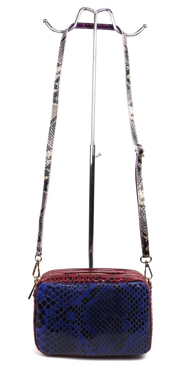 V330 Snake Print Multi-Colour Crossbody Box Bag