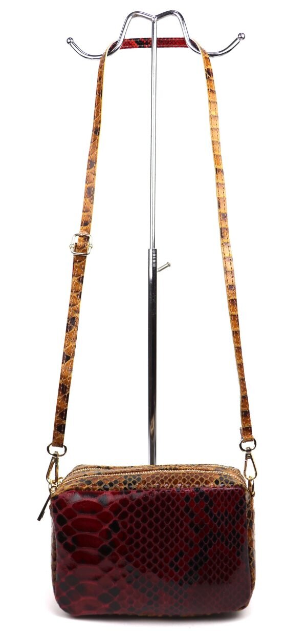 V330 Snake Print Multi-Colour Crossbody Box Bag