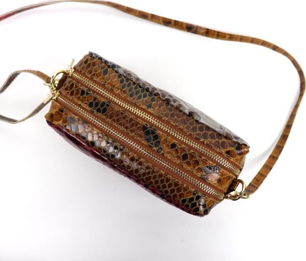 V330 Snake Print Multi-Colour Crossbody Box Bag
