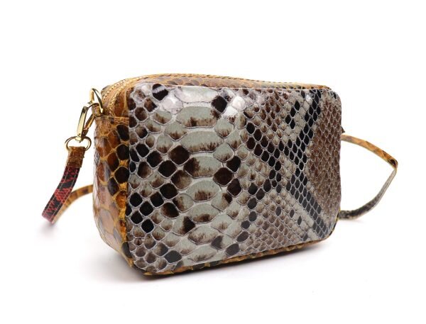 V330 Snake Print Multi-Colour Crossbody Box Bag