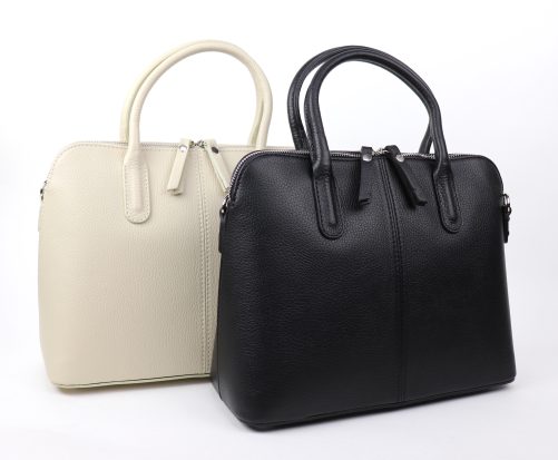 R894 Leather Handbag with Crossbody Strap - Image 2