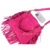 M563S Suede Fringe Shoulder/Crossbody Bag
