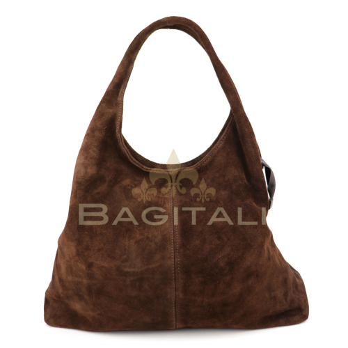 M5602 Double Handle Large Suede Shoulder Bag