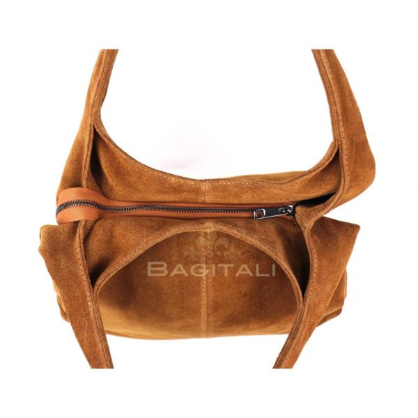 M5602 Double Handle Large Suede Shoulder Bag