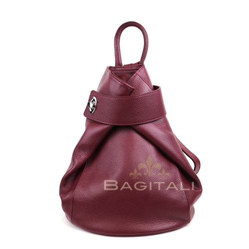 F285 Genuine Leather Stylish Backpack with front Buckle