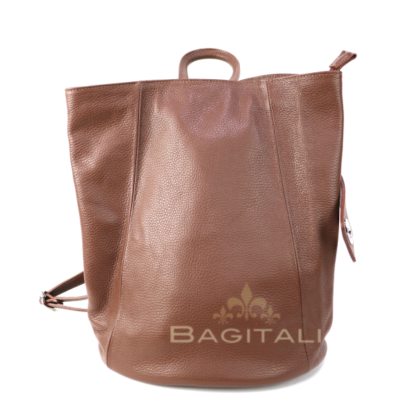 F285 Genuine Leather Stylish Backpack with front Buckle