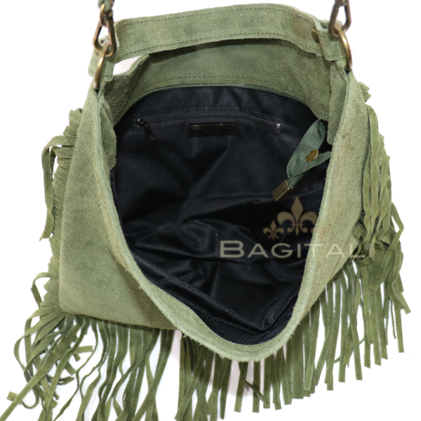 M564S Large Suede Fringe Shoulder/Crossbody Bag