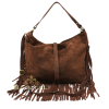 M564S Large Suede Fringe Shoulder/Crossbody Bag