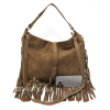 M564S Large Suede Fringe Shoulder/Crossbody Bag