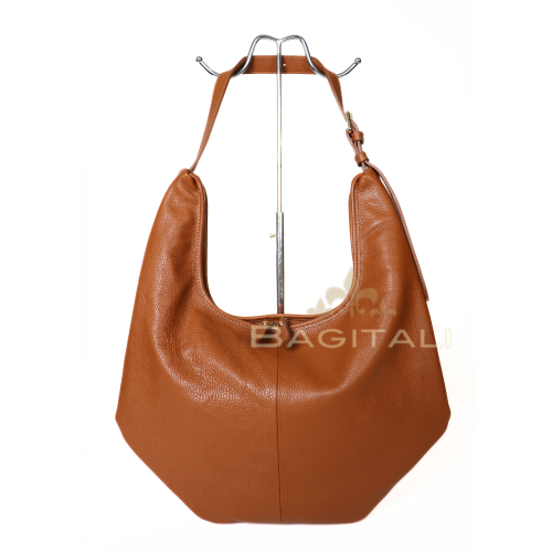 M597 Pebbled Leather Hobo Shoulder Bag with Adjustable Strap