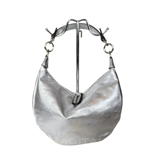 M593G Grain Leather Half Moon Shoulder/Crossbody Bag