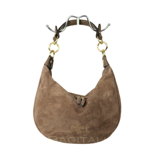 M593S Suede Half Moon Shoulder/Crossbody Bag